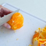 Orange Messer Filets filetieren